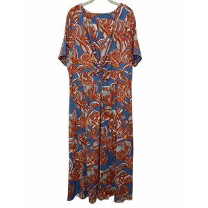 SOFT SURROUNDINGS Women's Size 1X Spritzer Maxi Dress Floral